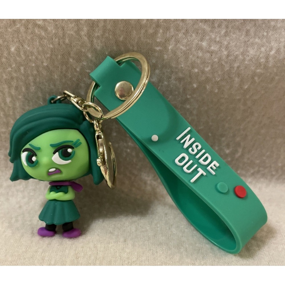 Disney Store Parks Blind Bag 3D Disgust Inside Out Keychain Key Ring Purse Charm